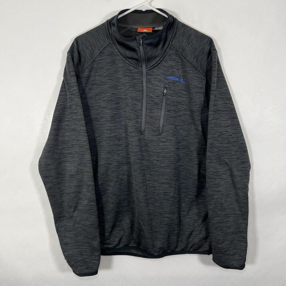 Merrell Select Wick 1/4 Zip Pullover Jacket Mens XL Gray Heathered Performance